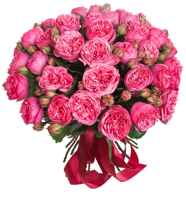 Букет из пионовидных роз Pink Piano (15, 25 или 51) FV96 LON – фото № 2