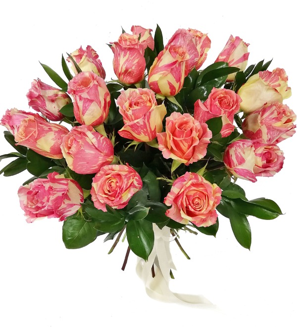 Букет двухцветных роз Фиеста SPBAC4 SAN – фото № 1
