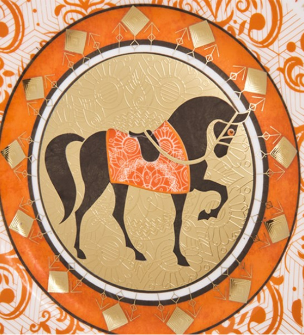 Блюдо Лошадь (оранжевое) – фото № 3