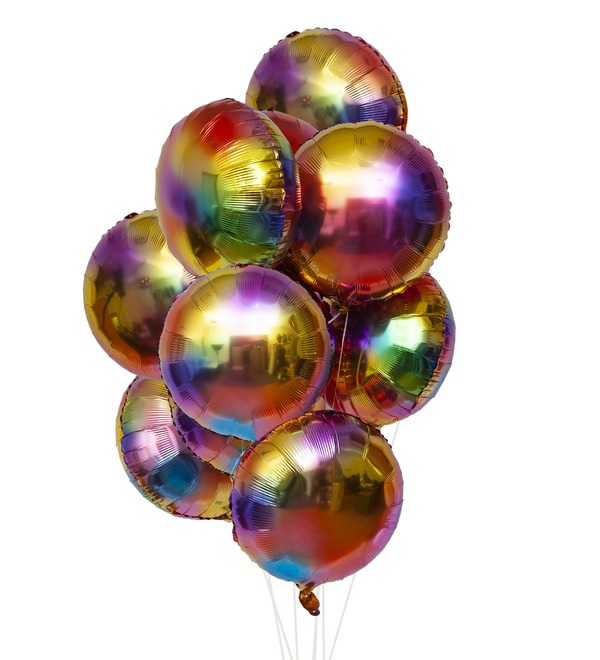 Bouquet of balloons Rainbow Glare (7 or 15 balloons) – photo #1