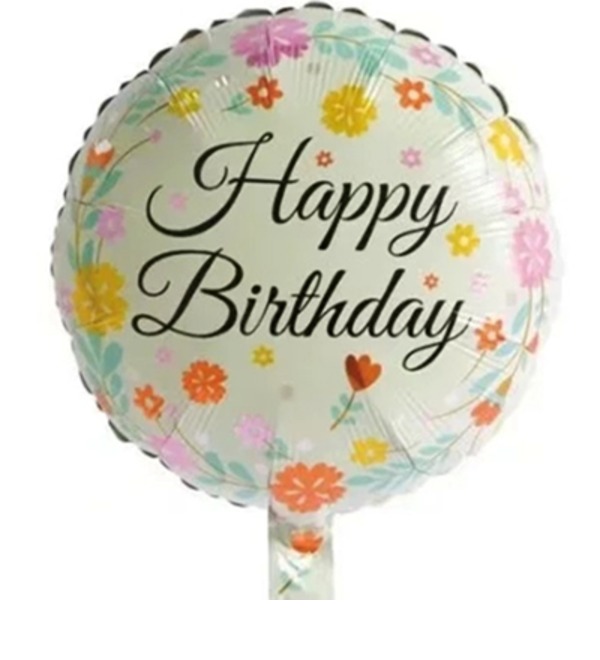Воздушный шар Нappy Birthday (Цветы) SM2515 SAN – фото № 1