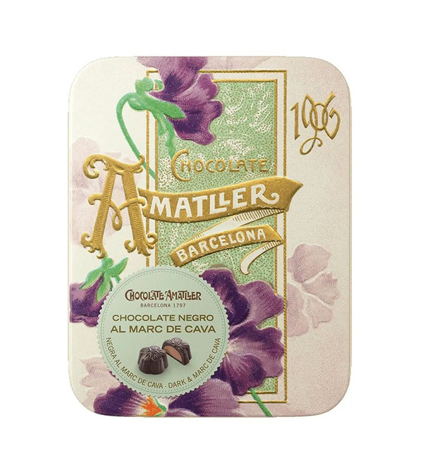 Шоколадные конфеты с трюфельной начинкой с ликером Марк де Кава Chocolate Amatller, 72 гр. – фото № 2