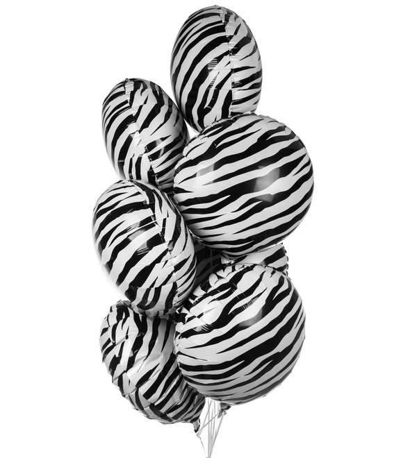 Bouquet of balloons Zebra (7 or 15 balloons) – photo #1