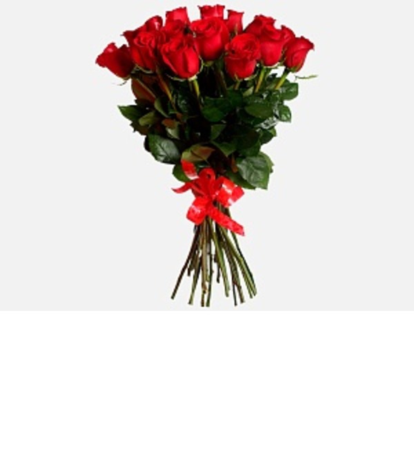 Букет из 15 красных роз высотой 80 см KZRK15 KOS – фото № 1