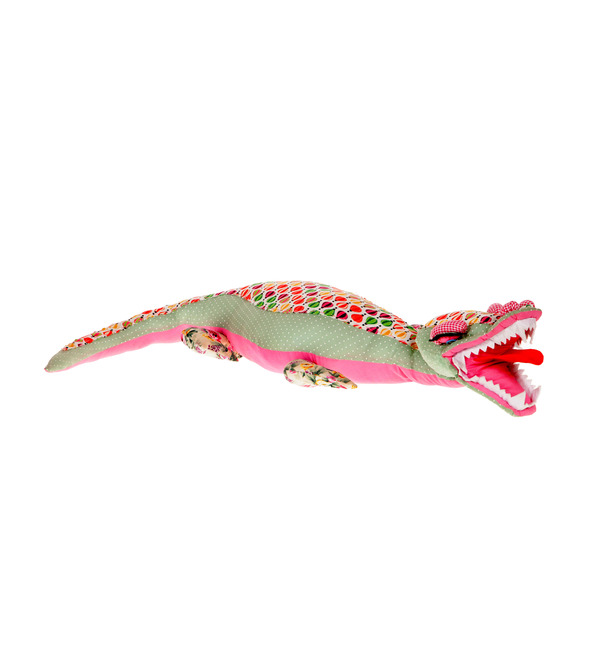 Лоскутная мягкая игрушка Крокодил (80 см) – фото № 3