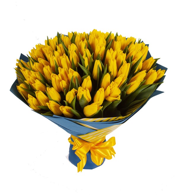 Bouquet-solo Tulips Strong Gold (25,51,75 or 101) MCS27 RYA – photo #5