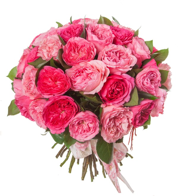 Букет-дуэт пионовидных роз Великолепие (25,51,75,101 или 151) – фото № 5