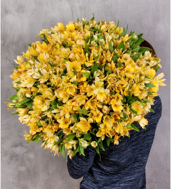 Bouquet Gold (25, 51 or 101 alstroemeria) – photo #1