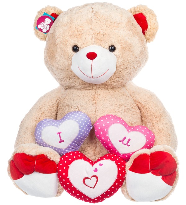 Soft toy Bear Valentine (80 cm) – photo #1