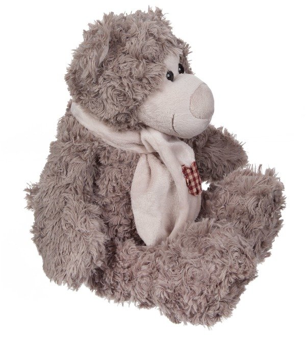 Soft toy Bear Edgar in a scarf (25 cm) – photo #3