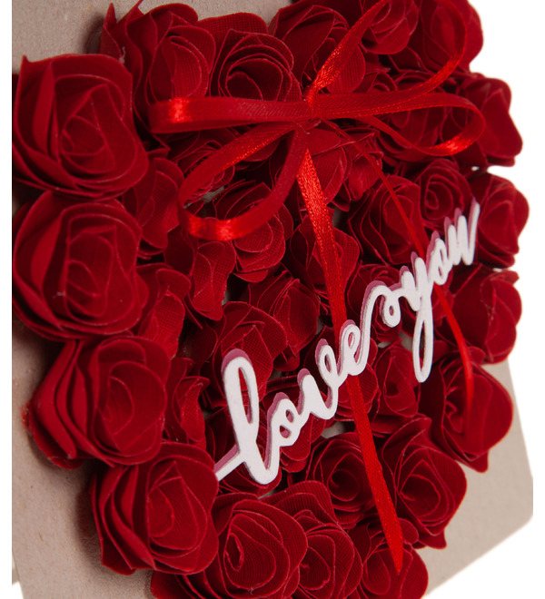 Handmade card Love You (Heart of roses) – photo #2