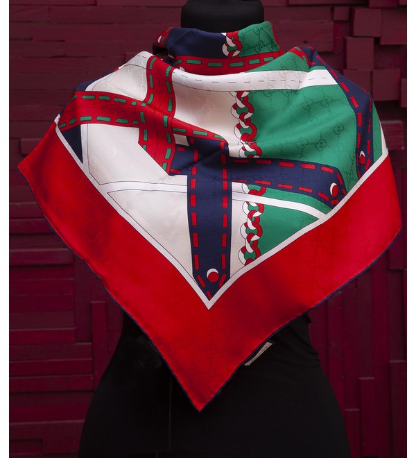 Silk scarf GUCCI Strong Style – photo #3