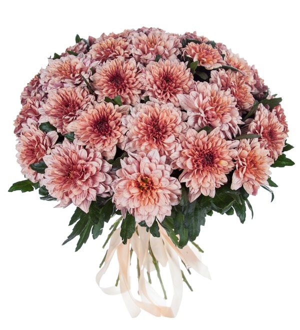 Bouquet of single-headed chrysanthemums Pip Salmon (21, 35 or 51) – photo #5