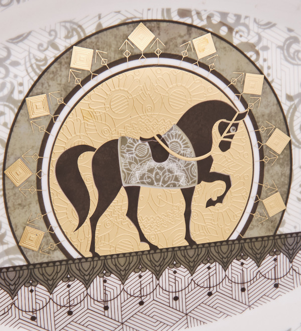 Блюдо Лошадь (белое) – фото № 4