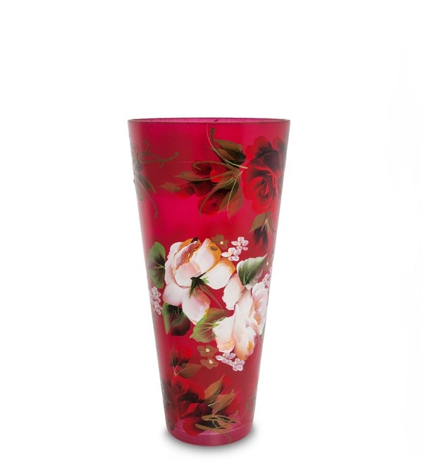 Glass vase Zhostovo – photo #1