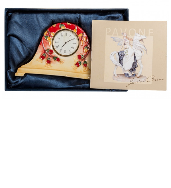 Porcelain clock Time of happiness (Pavone) – photo #3