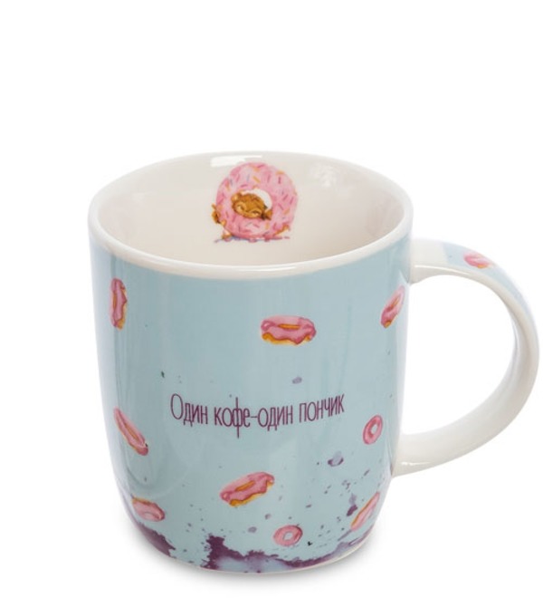 Porcelain mug One coffee - one donut – photo #2