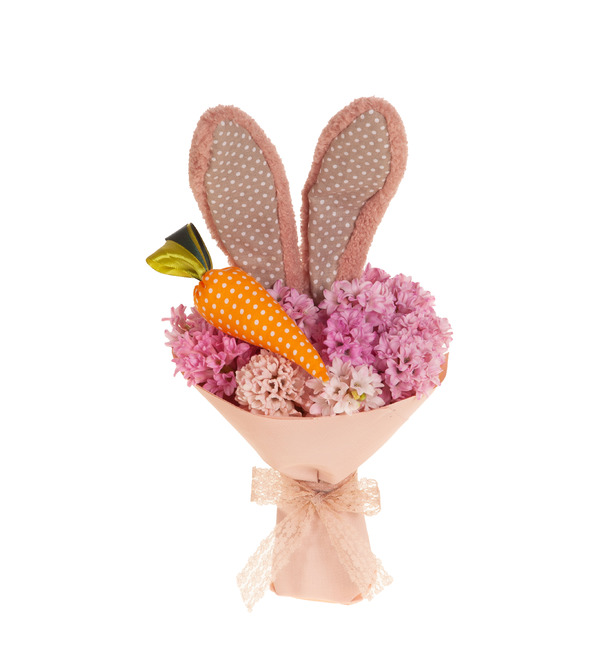 Bouquet-solo pink hyacinths (15,25,35,51,75 or 101) – photo #5
