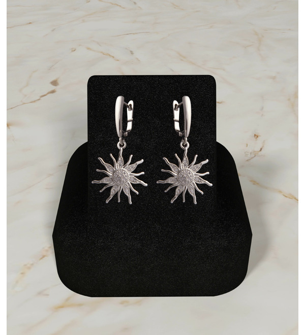 Earrings Sun silver – photo #1