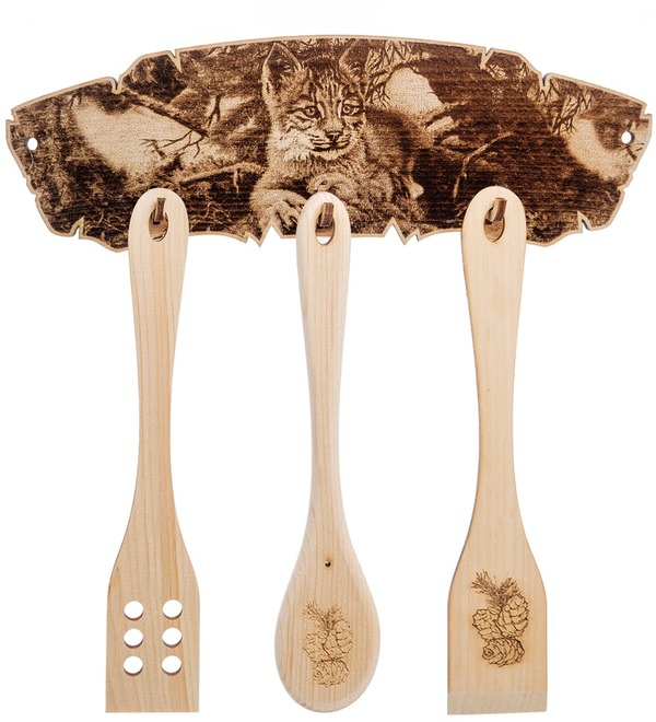 Set of spatulas and spoon Little lynx – photo #1