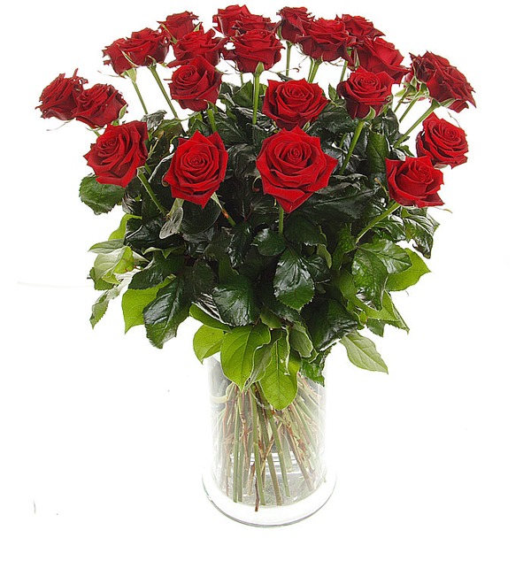 Букет из 25 красных роз Страстный ангел RU R25R AKB – фото № 2