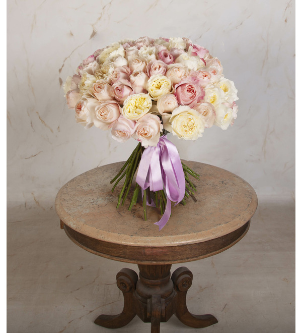 Букет-трио роз David Austin (51, 75 или 101) – фото № 4