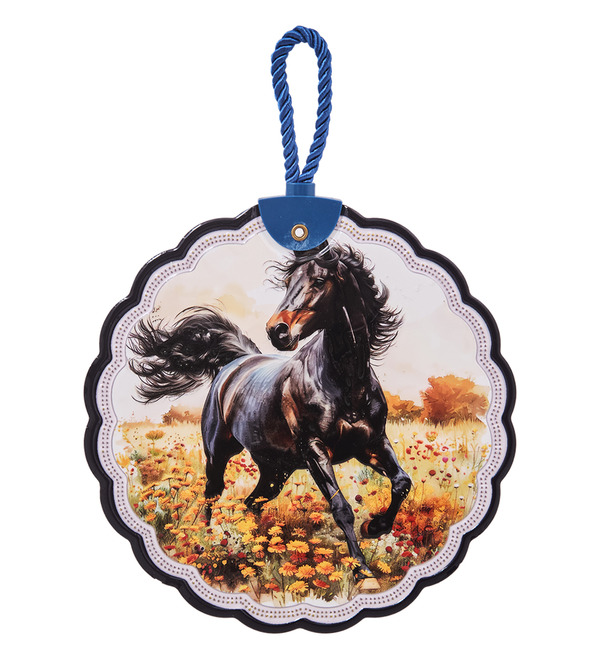 Подставка под горячее Вороной конь – фото № 1