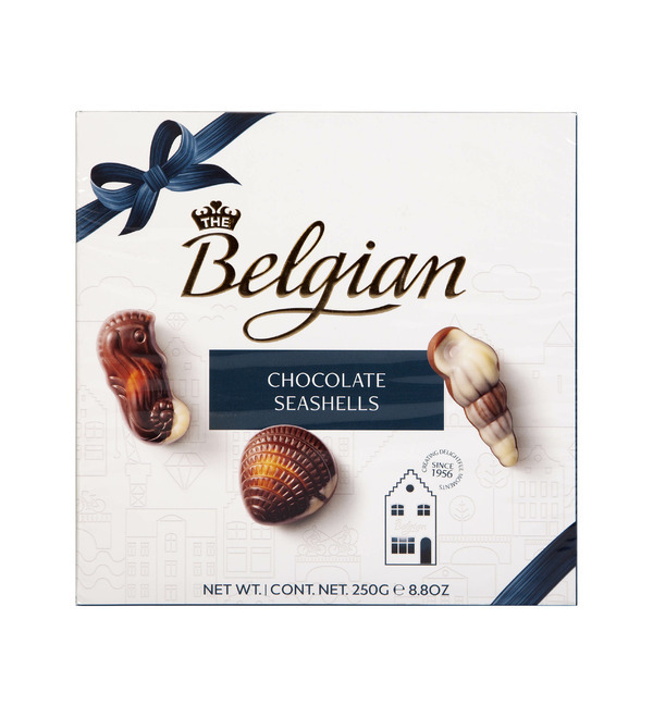 Шоколадные конфеты The Belgian Дары моря синий бант – фото № 1