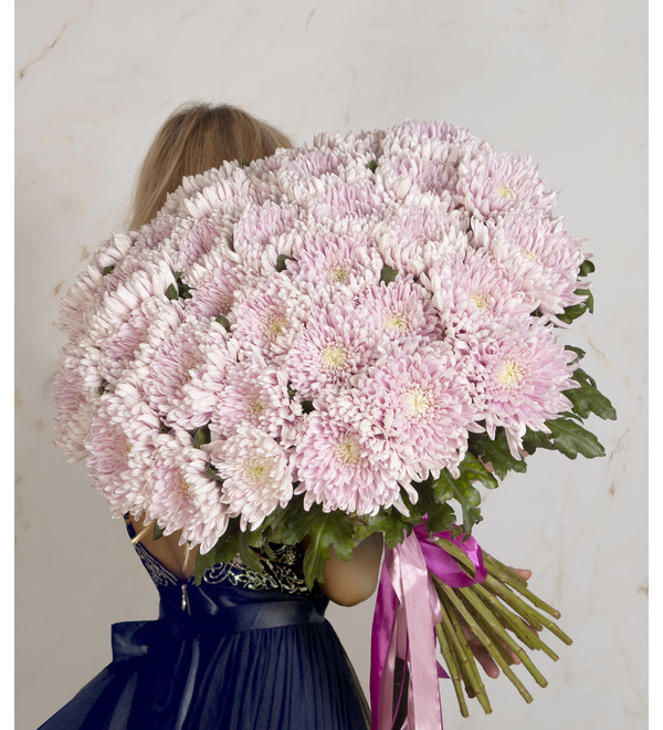 Bouquet-solo of Chrysanthemum Honeymoon (5,7,9,15,25,35 or 51) – photo #1