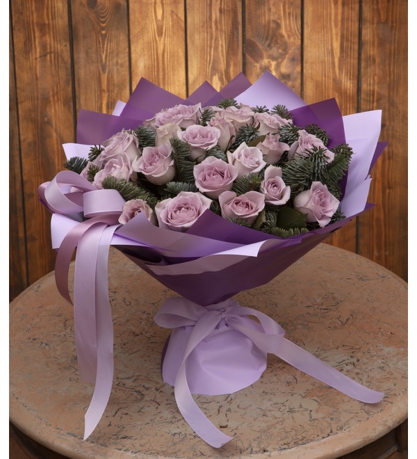 Bouquet-solo of Fifth Avenue Roses (15,25,35,51,75 or 101) – photo #1