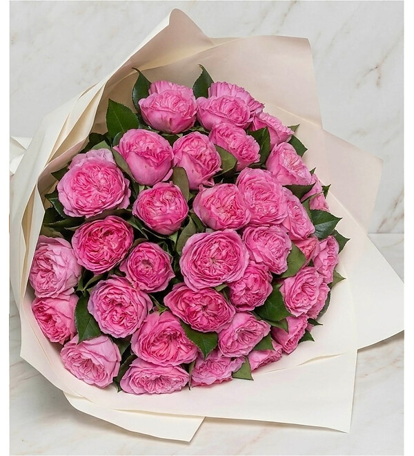 Bouquet of pion-shaped roses Maria Theresia (15, 25 or 51) – photo #1