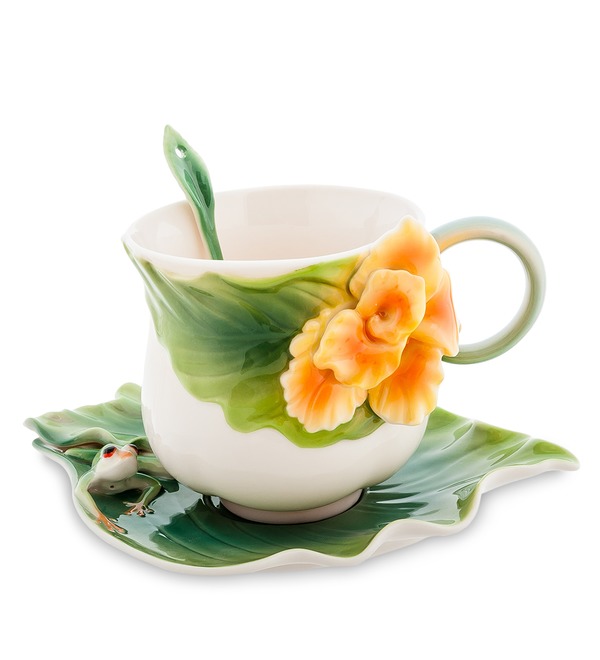 Tea pair Frogs and flowers (Pavone) – photo #1