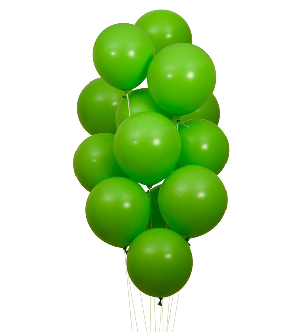 Bouquet of balloons Lime (15 or 31 balloons) – photo #1