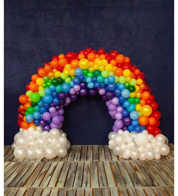 Decoration with balloons Rainbow – photo #1