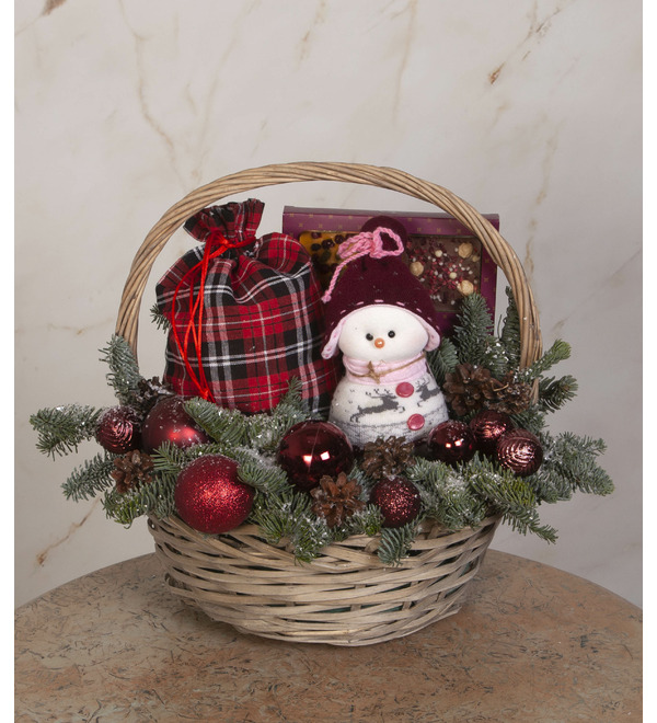Подарочная корзина Подарки от снеговика – фото № 1
