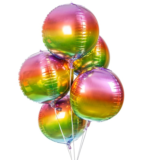 Bouquet of balloons Rainbow (5 or 9 balloons) – photo #1