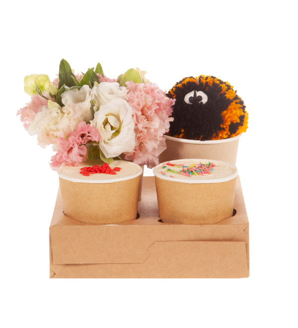 Gift set of desserts with flowers My sweet – photo #3