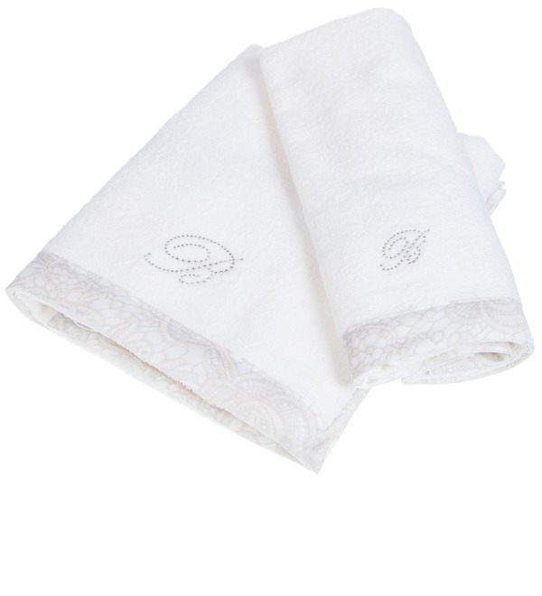 Set of 2 towels Macrame Blumarine – photo #1