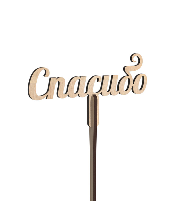 Вставка в букет Спасибо – фото № 1