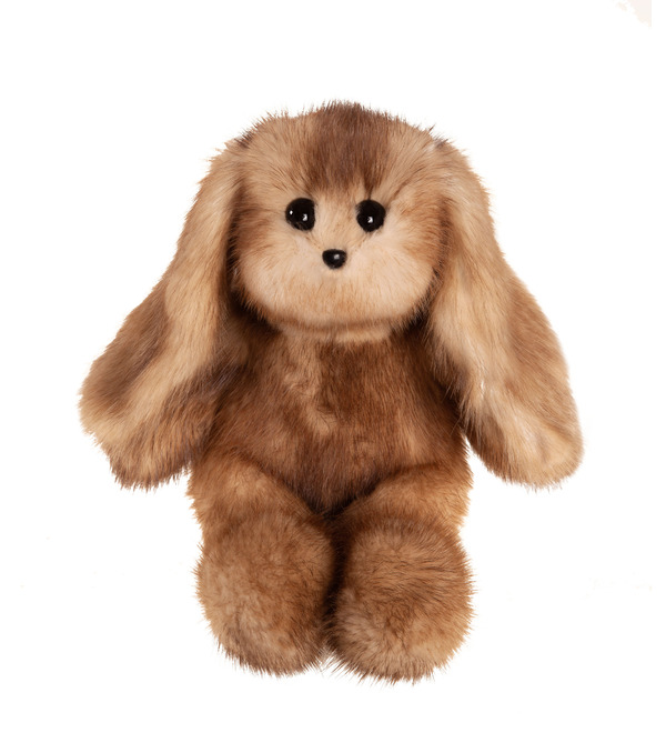 Toy made of natural muskrat fur Bunny (30 cm) – photo #1