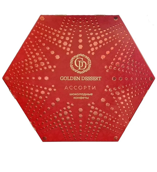 Candies GOLDEN DESSERT assorted chocolates Hexagon – photo #2