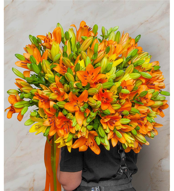 Bouquet of 45 lilies For You – photo #1