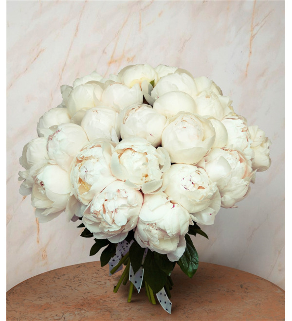 Bouquet of peonies Duchesse De Nemours (15, 31 or 61 peony) – photo #2