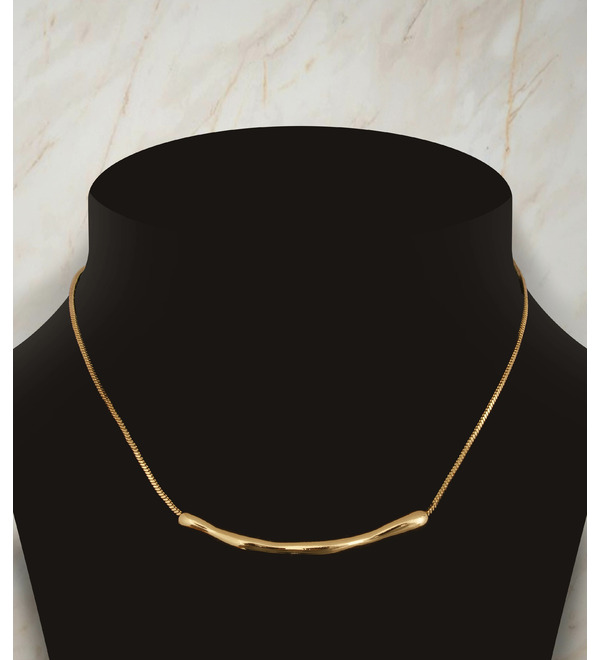 Necklace with pendant Golden thread – photo #1