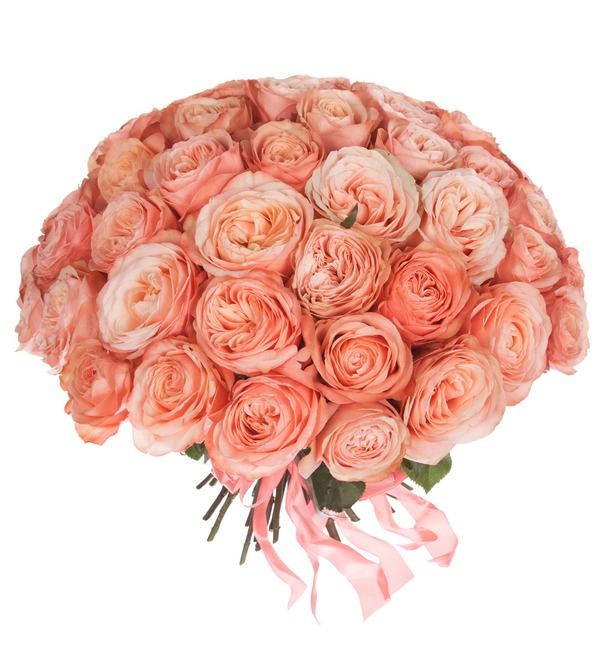 Bouquet of exclusive roses Kahala (51 or 101 roses) – photo #5