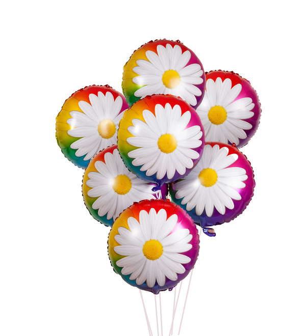 Bouquet of balloons Chamomile (5,7 or 15 balloons) – photo #1