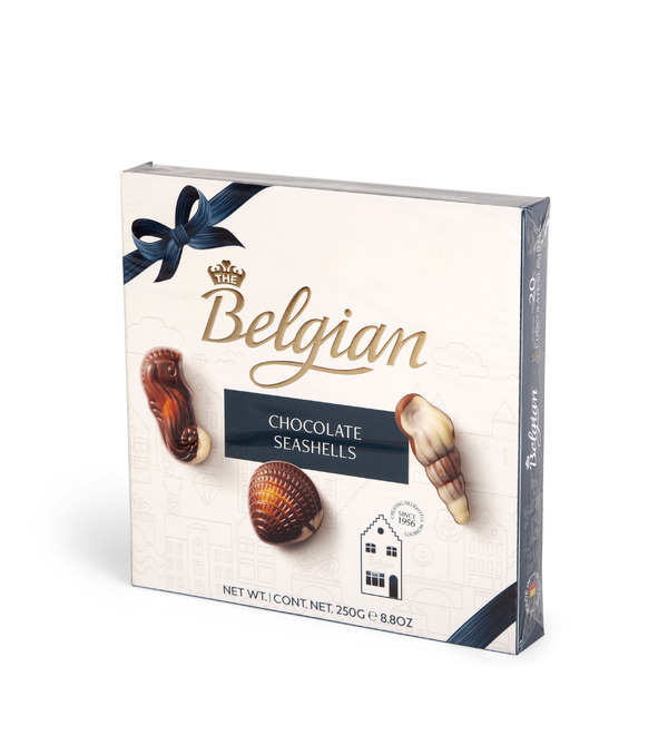 Шоколадные конфеты The Belgian Дары моря синий бант – фото № 2