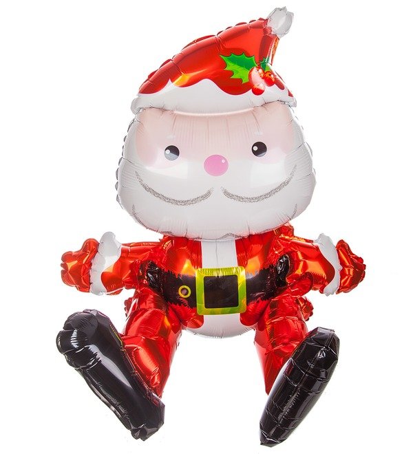 Воздушный шар Сидячий Дед Мороз (51 см) – фото № 1