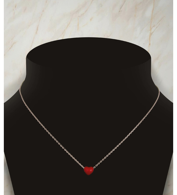 Necklace Red Heart – photo #1