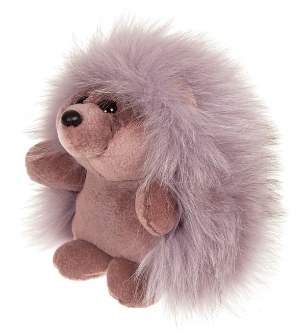 Toy from natural fur of polar fox and mink Hedgehog (20 cm) – photo #3